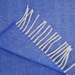 Wollschal Blau Indigo