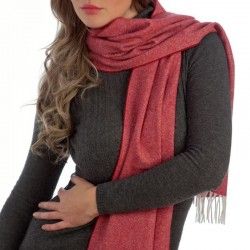 Wollschal Bordeaux