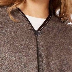 Stripes Brown Poncho