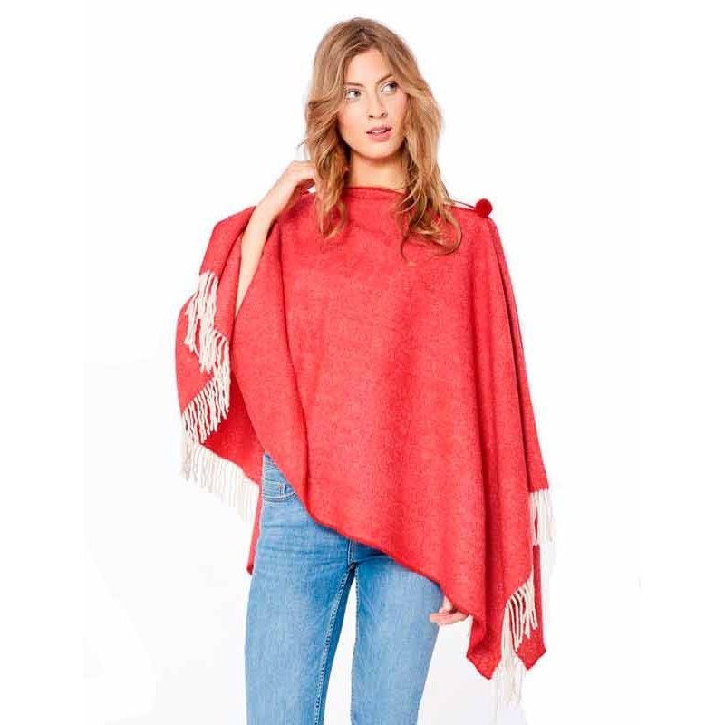 Poncho Rojo Romántico