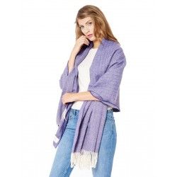 Merinowolle Stola Violett