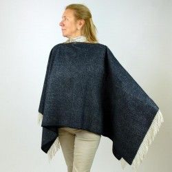 Poncho Marineblau