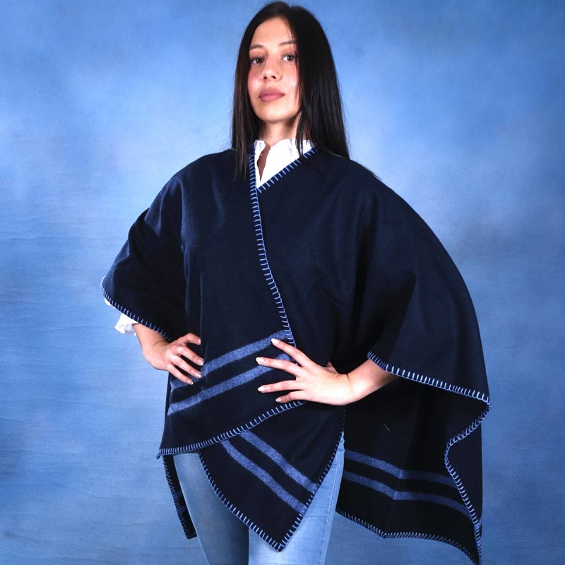 Capa Noche Azul Para Mujer 100% Lana [Grazalema]