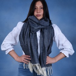 Navy Blue Wide Scarf