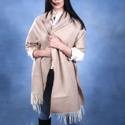 Cream Wide Scarf